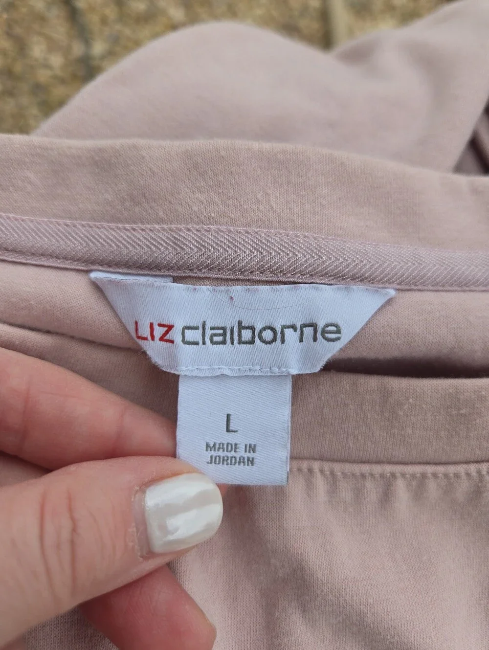 Liz Claiborne Blush Pink 3/4 Sleeve Crewneck Women’s Large